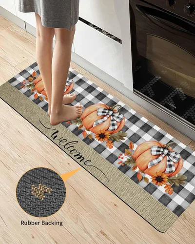 Miniatura 3 de Tapete de baño de Acción de Gracias para bañera, antideslizante, de secado rápido y absorbente, tierra de diatomeas, para ducha, dormitorio, cocina