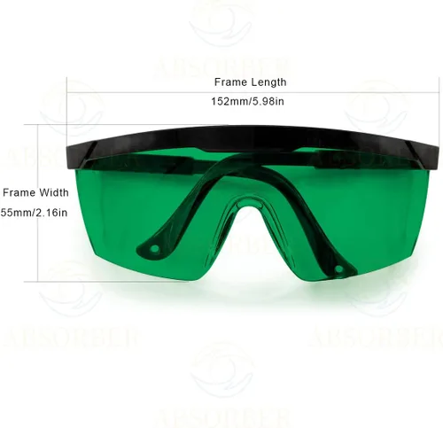 Miniatura 2 de ABSORBER Gafas de seguridad láser UV y rojas para 405 nm, 445 nm, 650 nm y luz láser infrarroja para depilación, protección ocular con montura