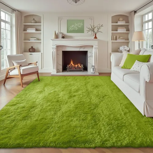 Miniatura 38 de Alfombra de pasillo 2x6 para dormitorio: Alfombras suaves de pelo largo lavables, pequeña alfombra de interior de felpa difusa para pasillo, junto a