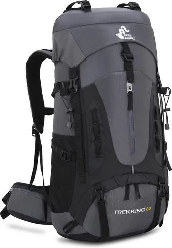 Miniatura 12 de Bseash - Mochila de 60 l para senderismo y campamento con cubierta contra la lluvia, mochila impermeable de gran capacidad para deportes al aire