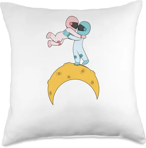 Miniatura 4 de Astronaut Moon And Planet Aparel Almohada de astronauta, luna, astronomía, universo, planeta, 16 x 16 pulgadas, multicolor