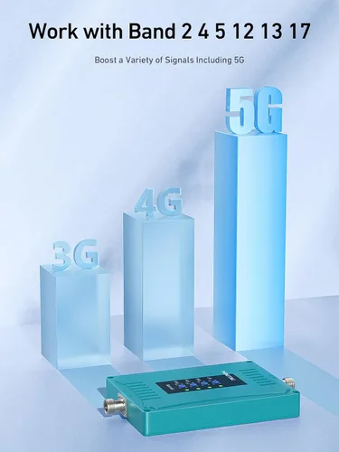 Miniatura 3 de Amplificador de señal celular para el hogar Hasta 5,500 pies cuadrados Amplifica las señales 5G 4G LTE y 3G en las bandas 2 4 5 12 13 17