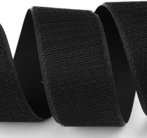 Miniatura 3 de Cinta de velcro de 2 pulgadas de ancho, color negro, no adhesiva, tela de nailon negro, juego de cierre de cinta de velcro para bolsos, ropa
