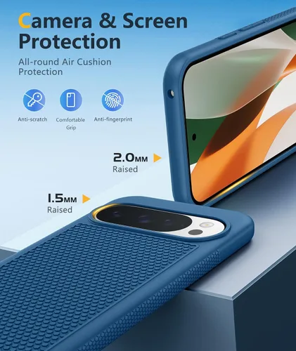 Miniatura 552 de FNTCASE Funda para iPhone 17 Pro: Fundas delgadas translúcidas de color azul claro compatibles con MagSafe, protección completa de la cámara