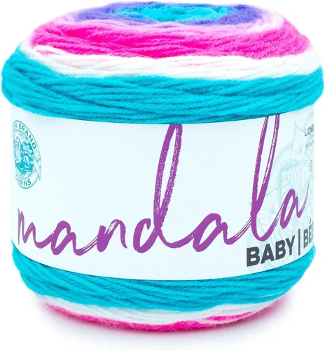 Miniatura 22 de Lion Brand Yarn (1 madeja) Mandala Baby Yarn, Wishing Well, 1770 pies (paquete de 1)