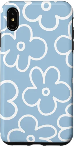 Miniatura 10 de Funda floral para iPhone 14 Cute Sky Blue and White Flower Pattern Wildflower