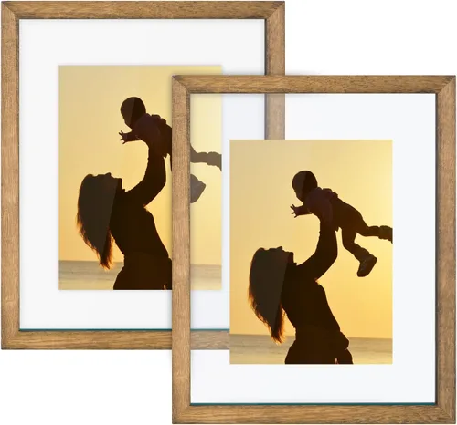 DLQuarts Portarretratos flotante de 8 x 10 pulgadas, pantalla flotante para fotos de 6 x 8, 5 x 7, 3.5 x 5 o pantalla completa de 8 x 10 pulgadas, 2