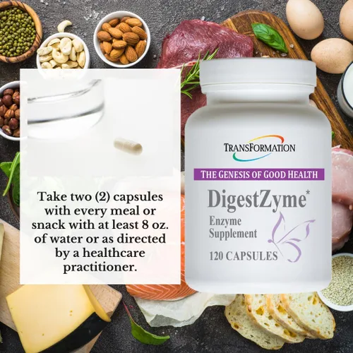 Miniatura 2 de TRANSFORMATION LA GÉNESIS DE LA BUENA SALUD Enzimas DigestZyme Natural Fórmula Suplemento para la salud general de los niños, absorción
