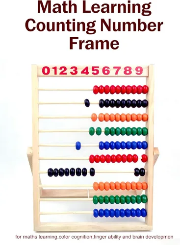 Miniatura 5 de MAGIKON Marco de números de madera para contar, ábaco de 10 filas para niños que aprenden matemáticas (11-1/2 pulgadas)