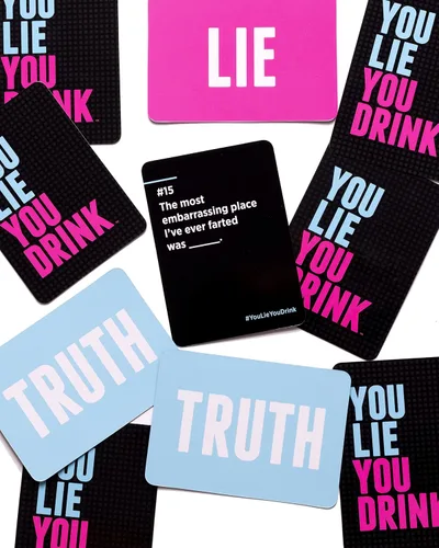 Miniatura 3 de DSS Games You Lie You Drink - El juego de beber para personas que no pueden mentir [para la noche de juegos, preames, grupos de amigos y más]