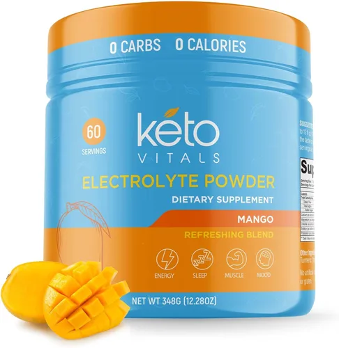 Miniatura 9 de Keto Vitals Polvo de Electrolitos Antioxidantes - Mezcla de Electrolitos Keto con Potasio, Magnesio, Sodio y Calcio - Mezcla de Bebida