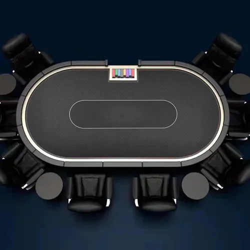 Miniatura 2 de BALIKEN Texas Hold'em - Tapete de póquer de 108 x 56 pulgadas para mesa con superficie lisa de primera calidad, reducción de ruido, a prueba de Gris