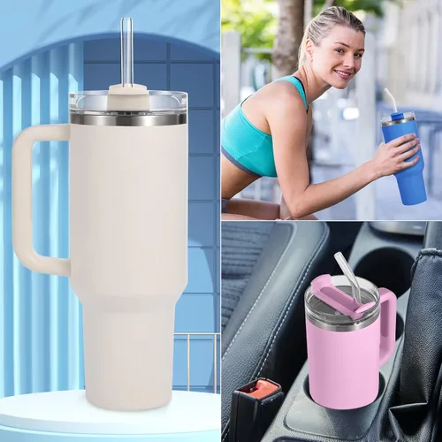 Miniatura 6 de 12 piezas de pajitas de vidrio de repuesto para Stanley - Compatibles con vasos Stanley de 40 oz y 30 oz, pajitas de vidrio transparentes