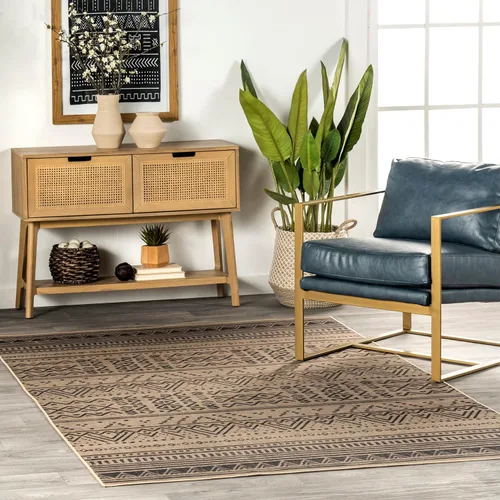 Miniatura 12 de nuLOOM Kasie Natural - Alfombra de 5 x 8 pies, lavable a máquina, antideslizante, para sala de estar, dormitorio, habitación de los niños, 2-Natural