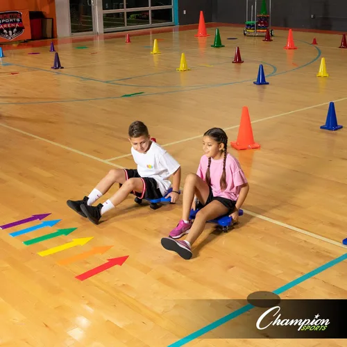 Miniatura 7 de Champion Sports marcadores polivinílicos de 10 pulgadas para objetivos. Ideales para entrenamientos y simulacros. Juego de 6 en verde, naranja