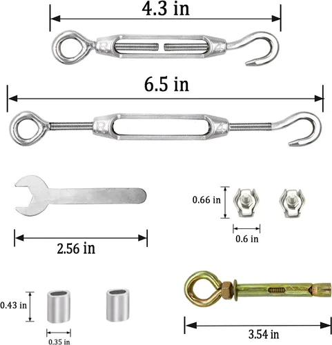 Miniatura 2 de MHY Tendedero pesado de 32 pies, línea de ropa de acero inoxidable 304 para exteriores, cuerda de alambre resistente con sistema retráctil, cuerda