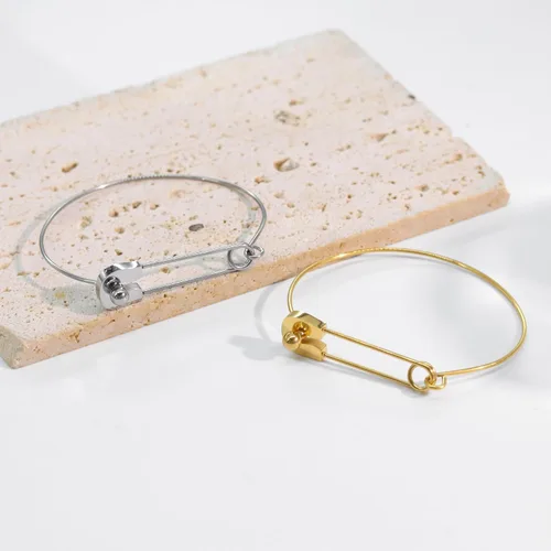 Miniatura 8 de AILUOR Pulsera de gancho de seguridad de moda, estilo vintage punk clásico simple amor pulsera joyería unisex