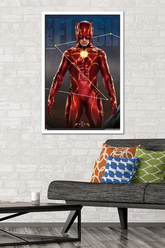 Miniatura 2 de Trends International DC Comics Movie The Flash - Póster tríptico de pared, 34 pulgadas de largo x 22.4 pulgadas, versión enmarcada en blanco