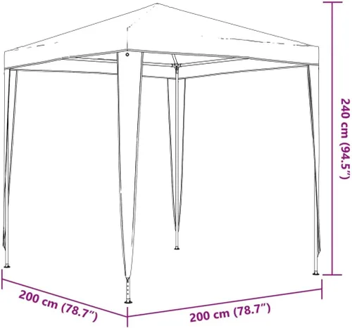 Miniatura 3 de vidaXL vidaXL - Tienda de campaña para fiestas, tienda de campaña al aire libre con techo, glorieta de patio con marco de acero, sombrilla de Blanco