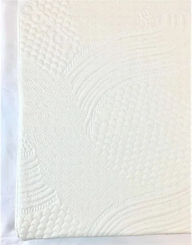 Miniatura 7 de Cubrecolchón de látex orgánico de doble zona de 2 pulgadas con funda gris jaspeado con cremallera (individual, suave y firme), certificado GOTS &