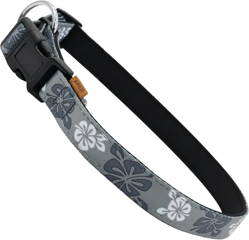 Miniatura 26 de Collar de perro, bonito patrón floral, collar suave y ajustable con hebilla de liberación rápida (S (cuello 11-18 pulgadas, ancho 5/8 pulgadas)
