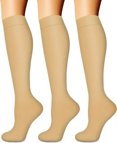 Miniatura 35 de Calcetines de compresión para mujeres y hombres (3 pares) – El mejor apoyo para enfermeras, correr, senderismo, recuperación y calcetines de vuelo