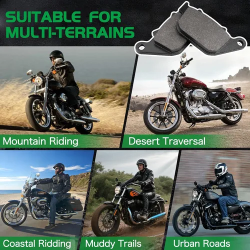 Miniatura 6 de LOCOPOW Pastillas de freno delanteras y traseras para Harley Davidson Sportster 883 1200 XL1200C XL1200L XL1200N XL1200V XL1200X XL883 XL883C XL883L