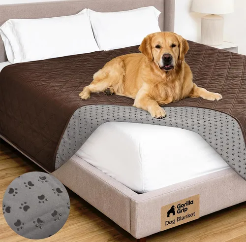 Miniatura 18 de GORILLA GRIP® Manta impermeable para perro, funda de sofá a prueba de fugas para perros, parte trasera de agarre de silicona, protege el sofá