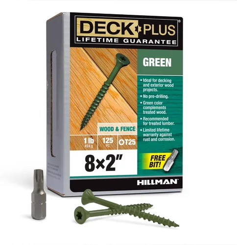 Miniatura 49 de Deck Plus Tornillos para valla y madera exterior con revestimiento epoxi de 3 pulgadas #10 x 3 Torx/Star Drive Incluido, rosca gruesa, tornillo