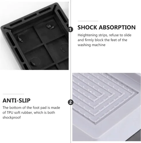 Miniatura 8 de Uonlytech Almohadillas de elevación de muebles, botines para muebles, patas de silla, parte inferior de silla, protector de piso, protectores