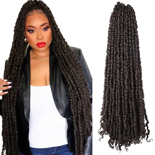 Miniatura 52 de BOHOBABE Cabello de Ganchillo Pre-retorcido Passion Twist de 14 Pulgadas Cabello Corto Ombré Gris Pre-enrollado de Ganchillo Passion Twist para Gris