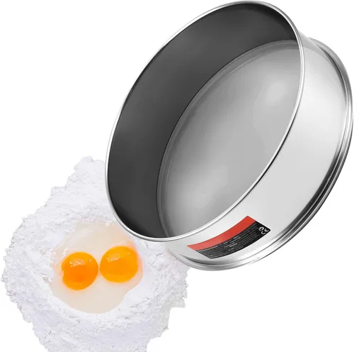 Miniatura 9 de Happybuy Tamiz de harina de malla 80, tamiz de malla fina de acero inoxidable 304, colador de 12.6 pulgadas para harina, Mungbean, arroz, hornear
