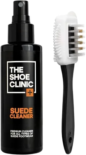 Shoe Clinic Kit de limpieza de gamuza | Para zapatos, botas, zapatillas de deporte y más | Incluye limpiador de gamuza y cepillo