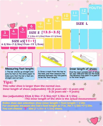 Miniatura 3 de Kids Quad Roller Skate,Roller Skates for Girls Boys,3-Point Balance Roller Shoes for Beginners