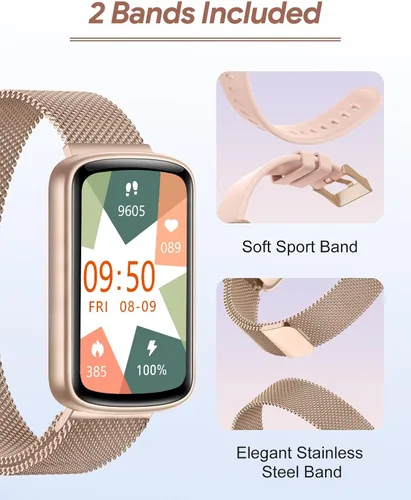 Miniatura 7 de Fitness Tracker, Fitness Watches for Women Men with Heart Rate Monitor Blood Oxygen Sleep Tracker Pedometer, 1.47" Smart Watch Step Calorie Counter