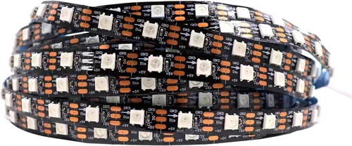 Miniatura 17 de WS2812B Tira de luz LED direccionable individual 100Pixels/m SMD 5050 RGB Pixel Strip DC5V (3.2FT 100LEDS no impermeable, PCB blanco)
