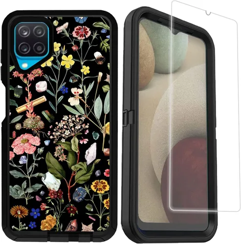 Miniatura 11 de Funda compatible con Samsung Galaxy A12 – Camo resistente a prueba de golpes con protector de lente de cámara [protección de grado militar]