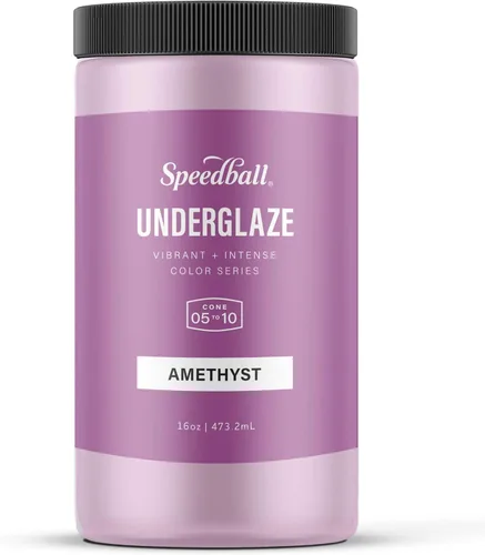 Speedball Esmalte Subglazurado, Amatista, 16 oz, Fabricado en Estados Unidos, Color Libre de Plomo para Cerámica y Cerámica, Amplio Rango de Cocción