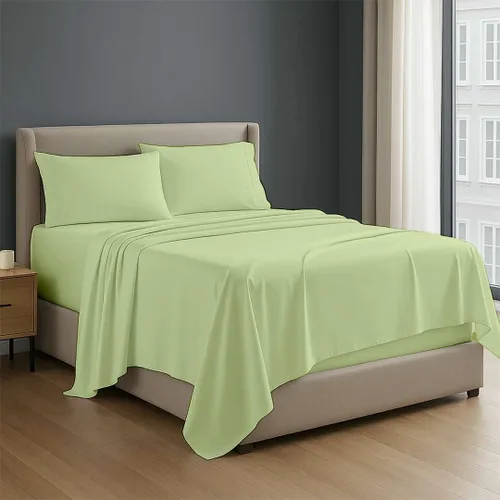 Miniatura 16 de NON Sticky cotton - Juego de sábanas de 4 piezas de algodón egipcio de alta calidad, de bolsillo profundo, ropa de cama suave y transpirable