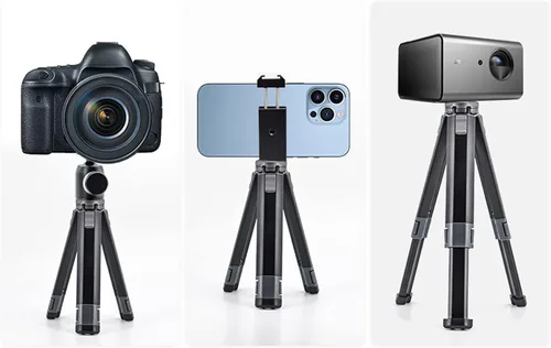 Miniatura 3 de Trípode extensible, mango de video portátil, palo para selfie, Vlog de viaje, pequeño trípode para teléfono, trípode de escritorio, para proyector