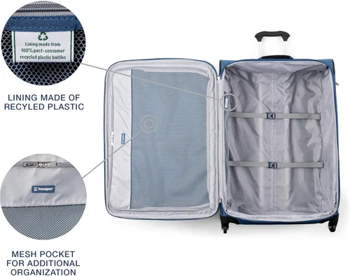 Miniatura 158 de Travelpro Maxlite 5 - Juego de 2 piezas de equipaje de mano de tela, expandibles con 4 ruedas giratorias, bolso blando para debajo del asiento, Negro