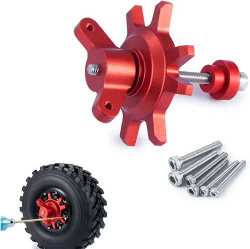 Miniatura 5 de RCLIONS 1.9/2.2 pulgadas RC Beadlock Rueda Hub Instalación y eliminación de neumáticos Conjunto de herramienta para TRX4 SCX10 1/10 RC Crawler Negro