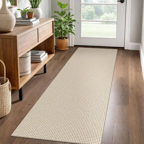 Miniatura 164 de EARTHALL Alfombra de pasillo 3x14 pies, alfombras lavables extra largas para pasillos, tejidas, antideslizante, alfombra trenzada para entrada