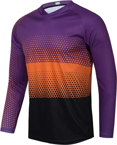 Miniatura 43 de Hotlion Camiseta de ciclismo para hombre, manga larga, MTB Motocross, ropa de carreras todoterreno