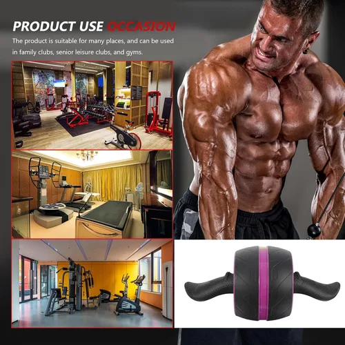 Miniatura 4 de Abaodam Rueda de rodillo abdominal de rebote automático para hombres y mujeres, gimnasio en casa, fuerza de núcleo, ejercicio de fitness, rueda