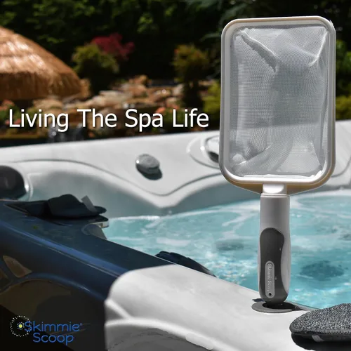 Miniatura 7 de The Skimmie Scoop - Espumador de mano patentado con red de malla fina para spa, bañera de hidromasaje, inmersión fría y limpieza de piscinas