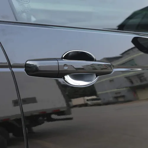 Miniatura 5 de YIWANG ABS cromo manija de puerta insertos taza ajuste 4 unids ajuste para Land Rover Discovery 5 2017 2018 2019 Auto Accesorios (polaco)