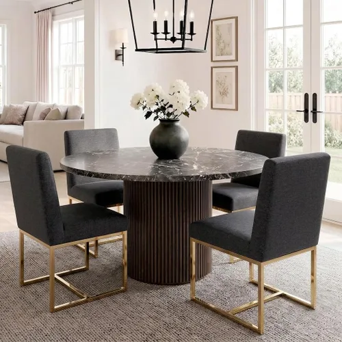 Miniatura 11 de HNY Juego de 2 sillas de cocina modernas, silla de cocina y comedor de cuero PU, silla de comedor tapizada silla auxiliar con marco de metal