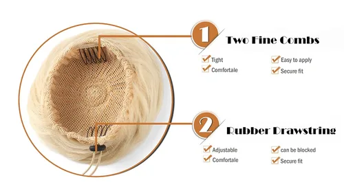 Miniatura 4 de Onedor Extensión de Cabello Fibra Sintética Chignon Donut Moño Peluca (10)