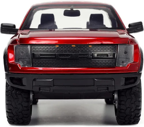 Miniatura 6 de Jada Toys Just Trucks 1:24 2011 Ford SVT Raptor - Coche fundido a presión rojo con estante para neumáticos, juguetes para niños y adultos